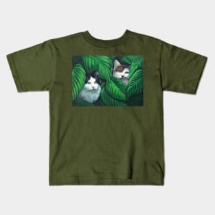 Cats hiding Kids T-Shirt